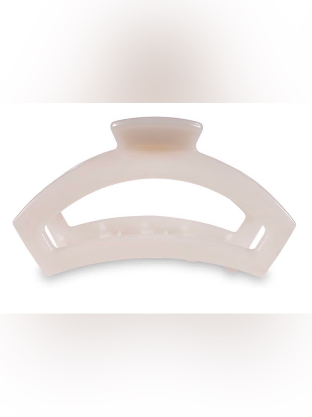 LIKE NEW Teleties Open Coconut White Large Claw Hair Clip